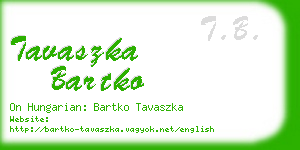 tavaszka bartko business card
